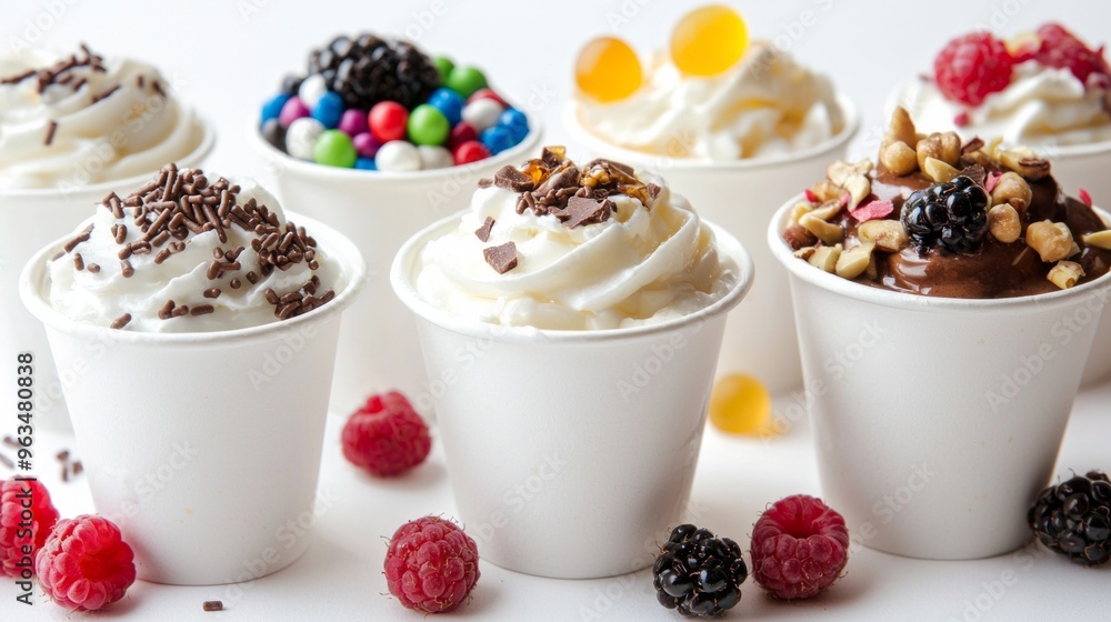 Natural yogurt with fresh berries and muesli. Healthy dessert. Natural yogurt with fresh berries and muesli. Healthy dessert.