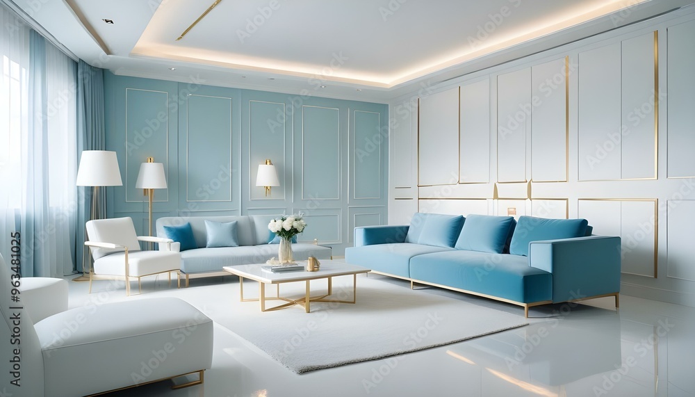 Photo interior modern design room 3d illustration Photo interior modern design room 3d illustration