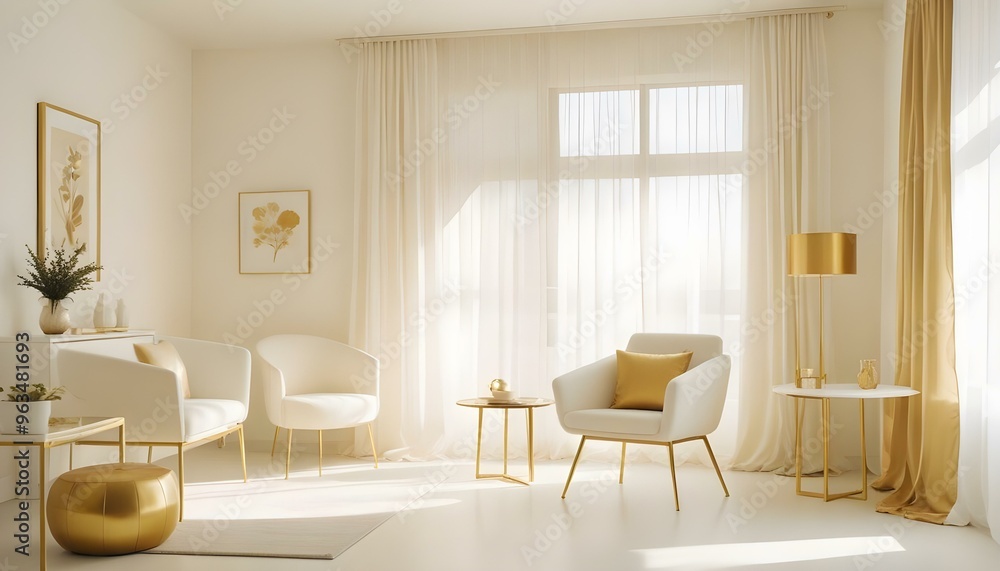 Fototapeta premium Photo interior modern design room 3d illustration