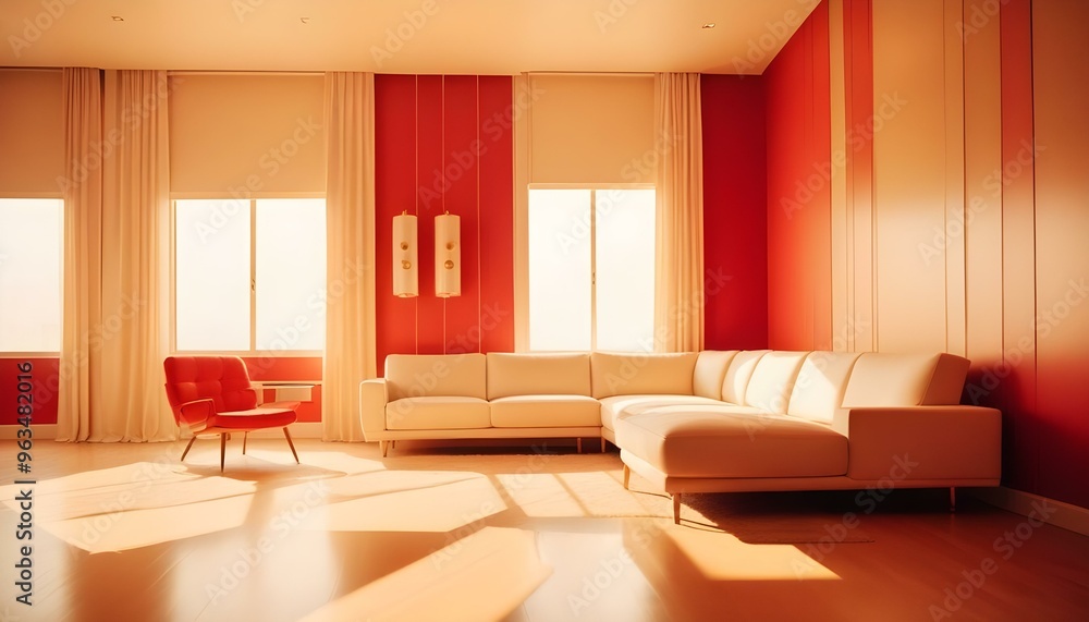 Photo interior modern design room 3d illustration Photo interior modern design room 3d illustration