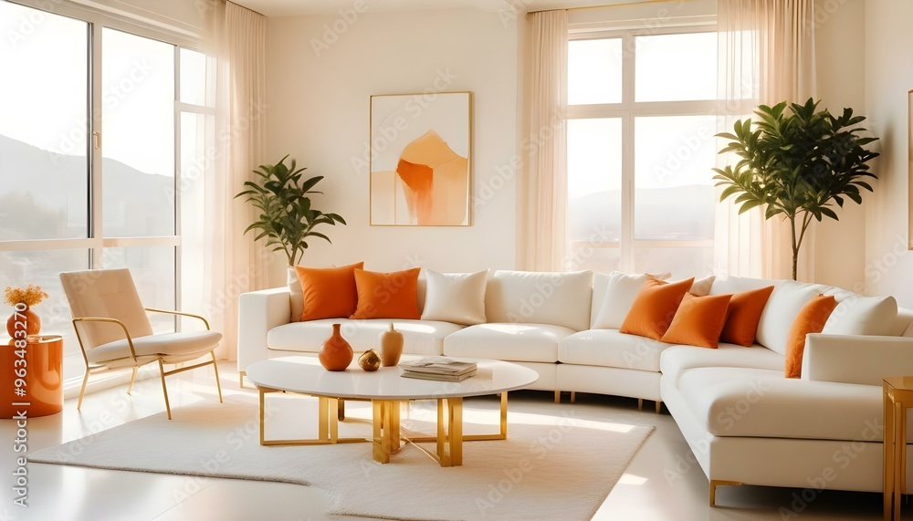 Photo interior modern design room 3d illustration Photo interior modern design room 3d illustration