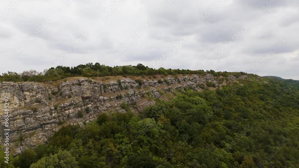 Bulgarian wild nature and landscape from above. Top cinematic aerial view Bulgarian wild nature and landscape from above. Top cinematic aerial view