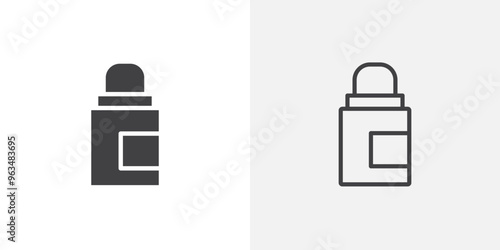 Deodorant icon in black filled and outlined style