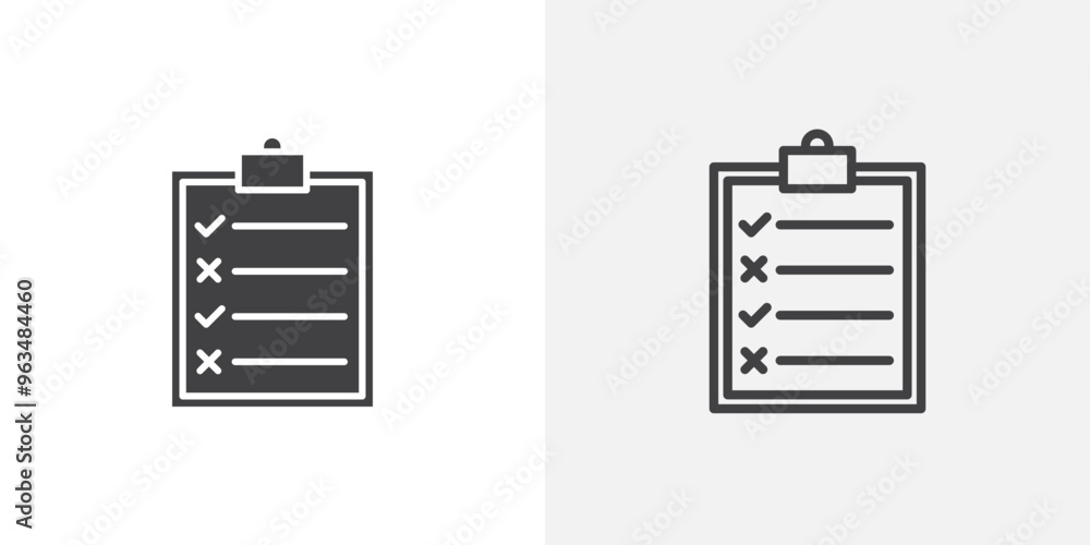 Guidelines icon in black filled and outlined style Guidelines icon in black filled and outlined style