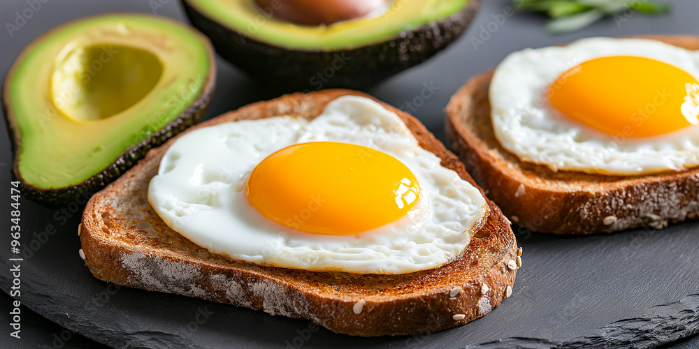 Satisfying Avocado Toast with Egg on Whole Grain Bread Satisfying Avocado Toast with Egg on Whole Grain Bread