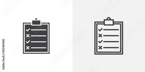 Guidelines icon in black filled and outlined style