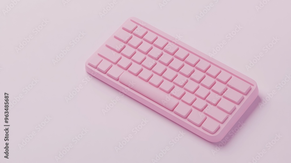 A pink keyboard on a soft pink background, designed for aesthetic and functional use. A pink keyboard on a soft pink background, designed for aesthetic and functional use.