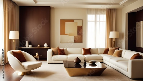 Wallpaper Mural Photo interior modern design room 3d illustration Torontodigital.ca