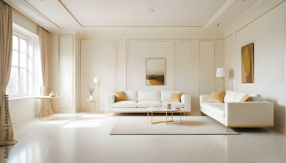 Photo interior modern design room 3d illustration Photo interior modern design room 3d illustration
