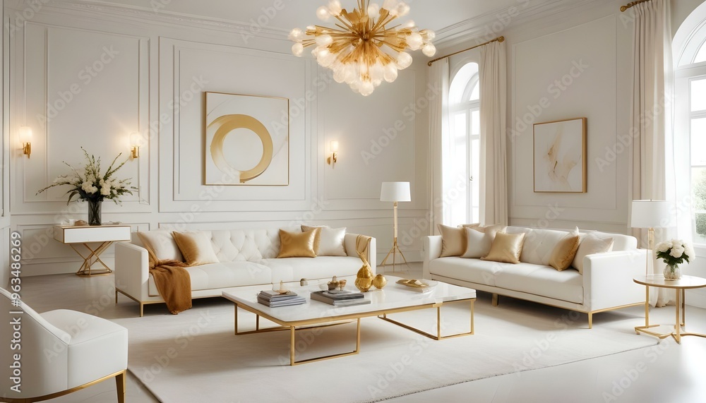 Fototapeta premium Photo interior modern design room 3d illustration