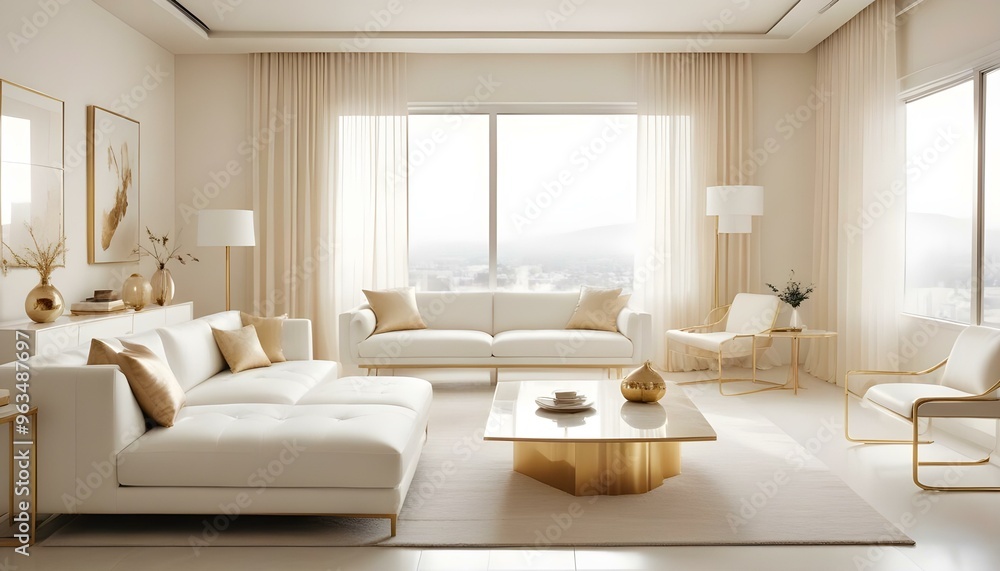 Photo interior modern design room 3d illustration