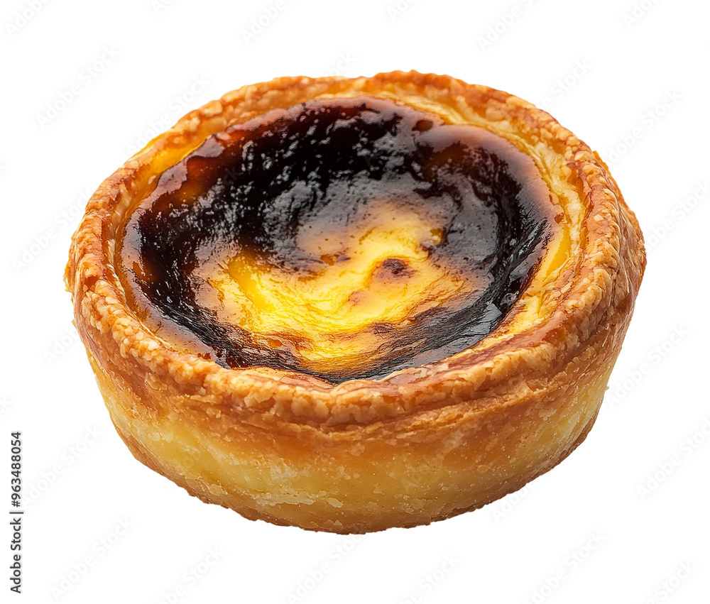 Obraz premium Portuguese Custard Tart on transparent background