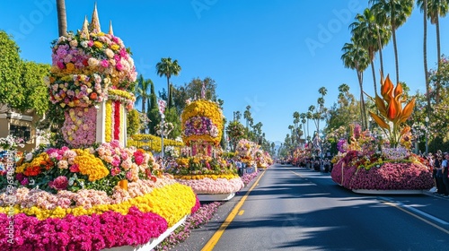 Rose Parade Festive Floats photo