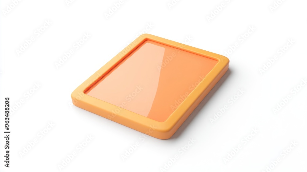 A simple orange rectangular frame, possibly for a photo or artwork display. A simple orange rectangular frame, possibly for a photo or artwork display.