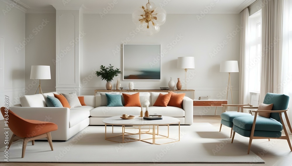 Photo interior modern design room 3d illustration Photo interior modern design room 3d illustration
