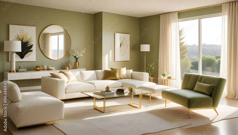 Photo interior modern design room 3d illustration