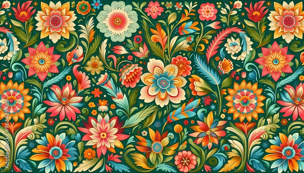 Vibrant Floral Tapestry Vibrant Floral Tapestry