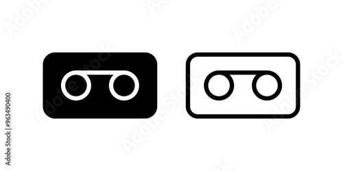 Record icon set. flat illustration of vector icon on white background