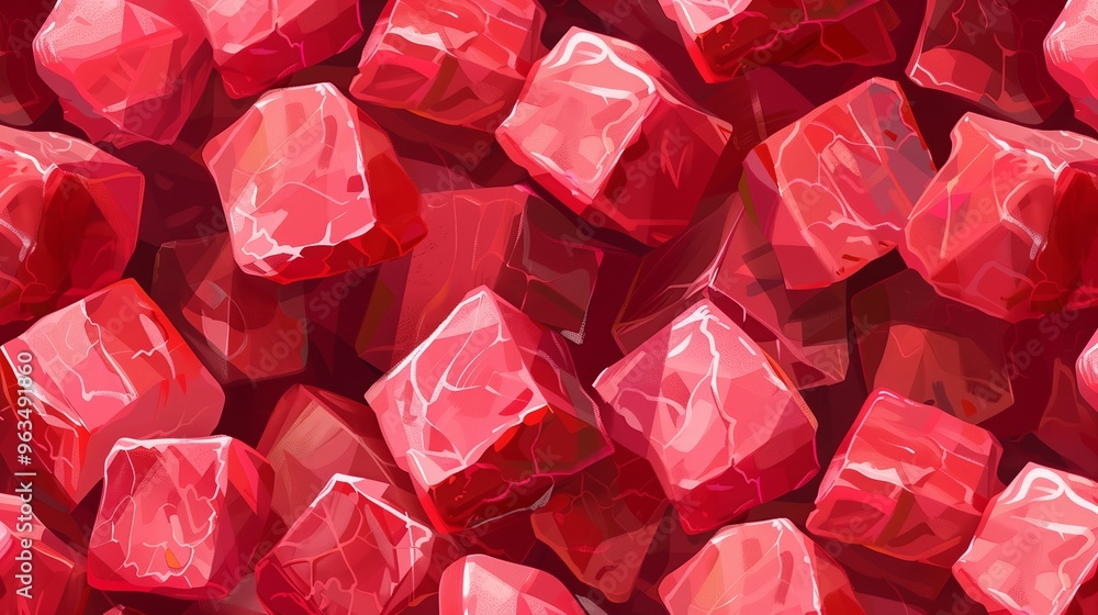 Cubes of raw beef meat. Raw fresh meat cube background. Pile of meat cube. Vector illustration. Cubes of raw beef meat. Raw fresh meat cube background. Pile of meat cube. Vector illustration.