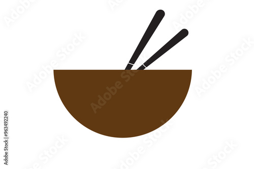 chopsticks on a white background