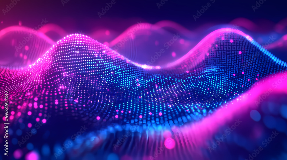 Flowing energy in a dreamy starry sky Flowing energy in a dreamy starry sky