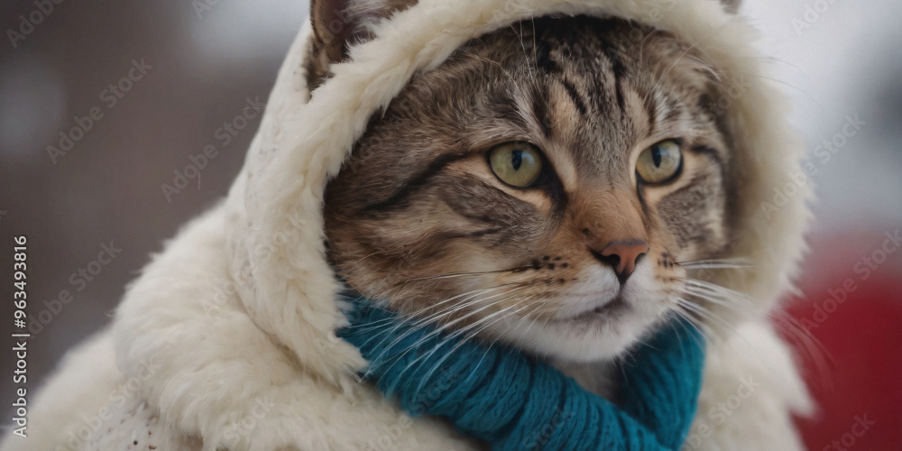 Cat Wearing a Winter Coat Cat Wearing a Winter Coat