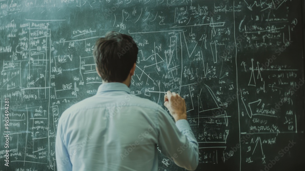 The Scholar at Chalkboard The Scholar at Chalkboard