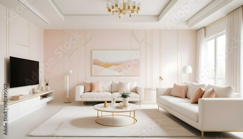 Photo interior modern design room 3d illustration