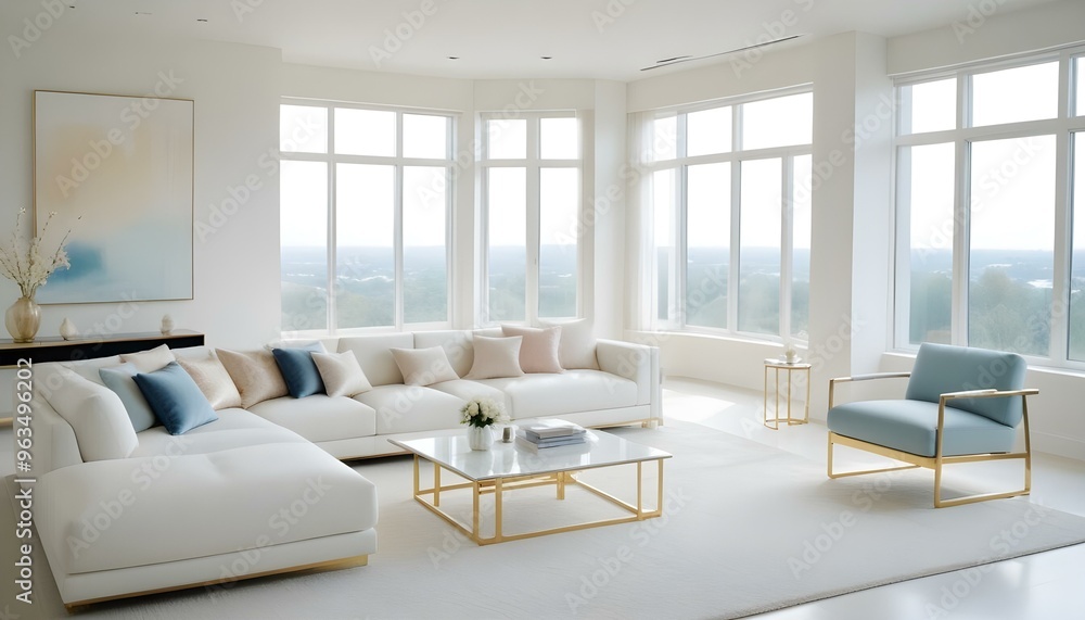 Fototapeta premium Photo interior modern design room 3d illustration