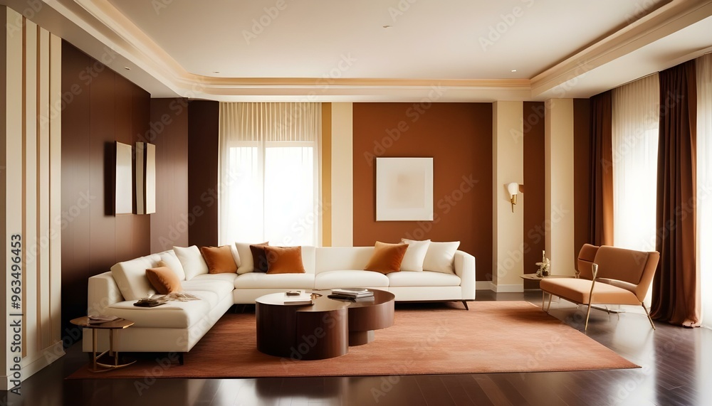 Fototapeta premium Photo interior modern design room 3d illustration