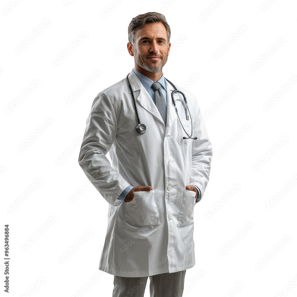 Neurologist Man isolated on a transparent background png file no background - handsome png file