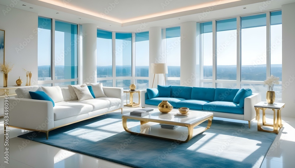 Photo interior modern design room 3d illustration Photo interior modern design room 3d illustration