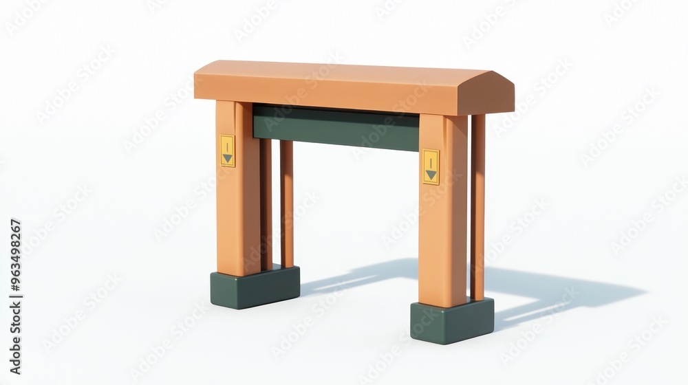 A stylized wooden torii gate, often found in Japanese culture, symbolizing transition. A stylized wooden torii gate, often found in Japanese culture, symbolizing transition.