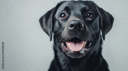 The Happy Black Labrador Dog