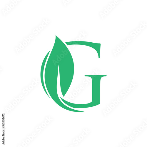 g leaf logo icon