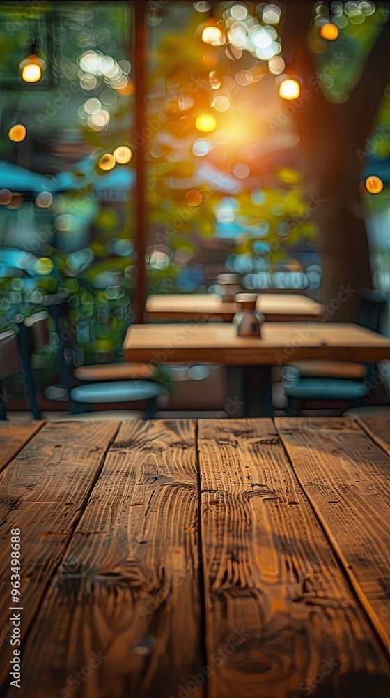 Obraz premium Table with blurred background 