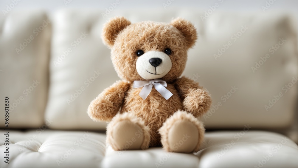 Fototapeta premium teddy bear on the sofa