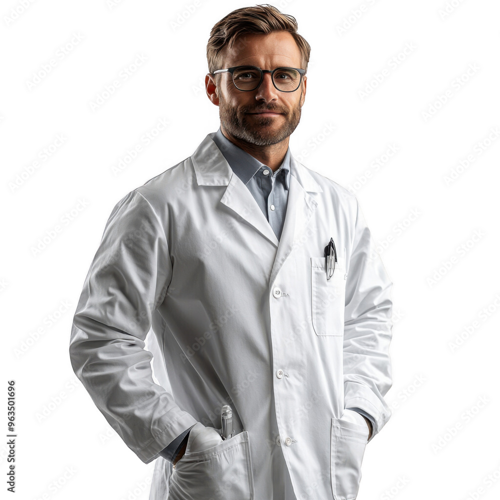 Ophthalmologist Man isolated on a transparent background png file no background - handsome png file