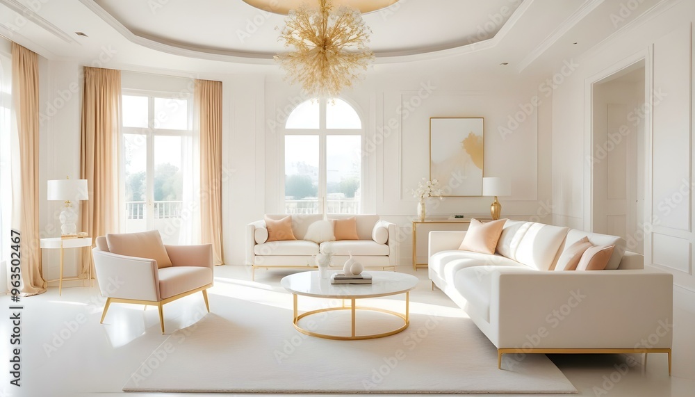 Fototapeta premium Photo interior modern design room 3d illustration