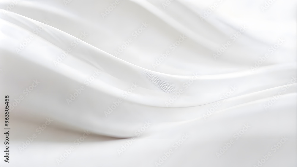 Fototapeta premium Background texture fabric soft white blurred abstract calm peaceful shine movement natural graphic satin silky material. white soft fabric texture background. 