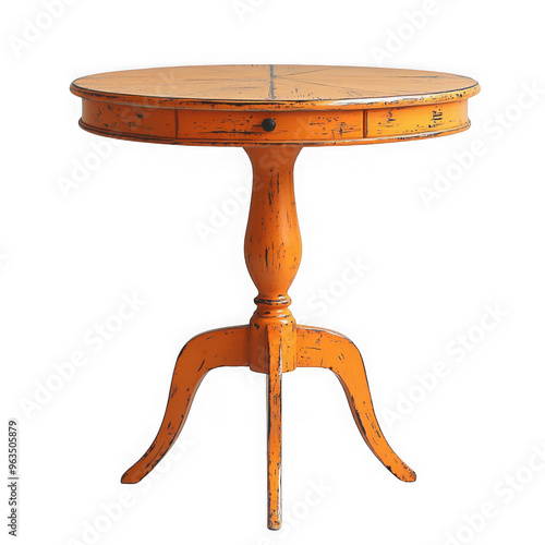 Obraz na płótnie Orange table isolated on a transparent background png file no background png file w salonie