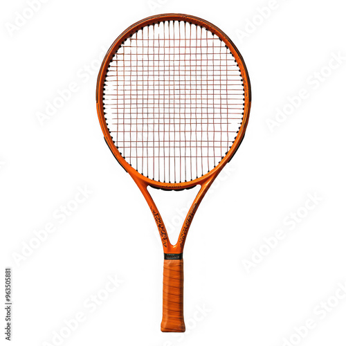 Obraz na płótnie Orange tennis racket isolated on a transparent background png file no background png file w salonie