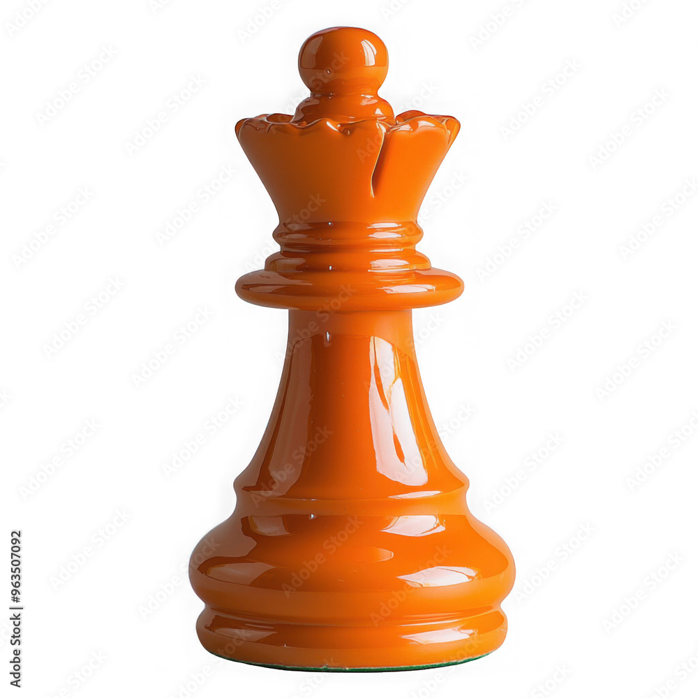 Orange Chess piece isolated on a transparent background png file no background png file