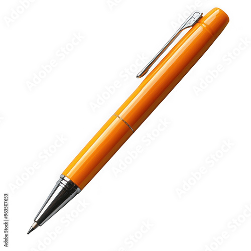 Obraz na płótnie Orange pen isolated on a transparent background png file no background png file w salonie