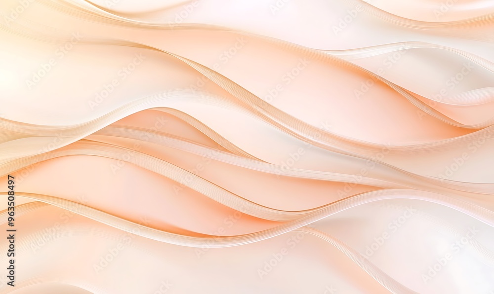 Fototapeta premium Ecru or beige silk peach fabric background - soft and elegant