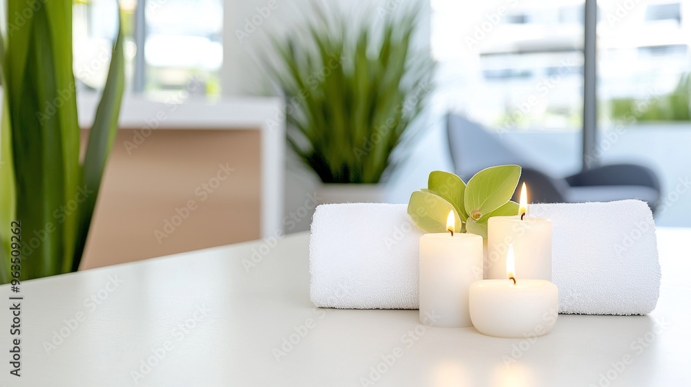 Relaxation Sanctuary: Massage Table and Towels Relaxation Sanctuary: Massage Table and Towels