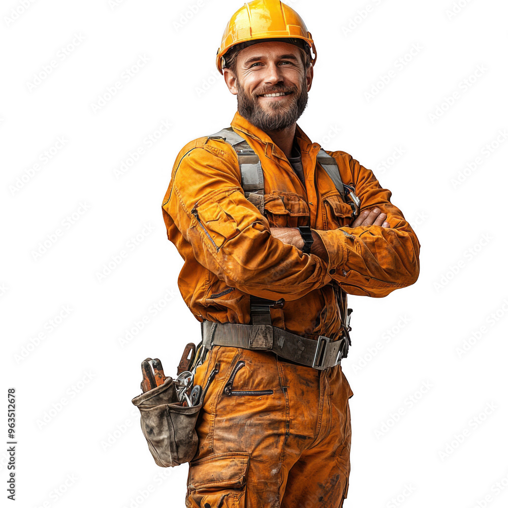 Petroleum Engineer Man isolated on a transparent background png file no background - handsome_1 png file