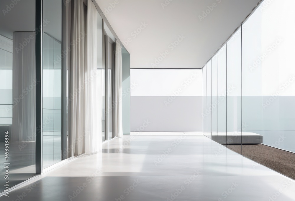 Fototapeta premium refreshing mist emphasizes sleek modern design featuring clean lines minimalist aesthetic contemporary setting, ambiance, architecture, backdrop, beauty