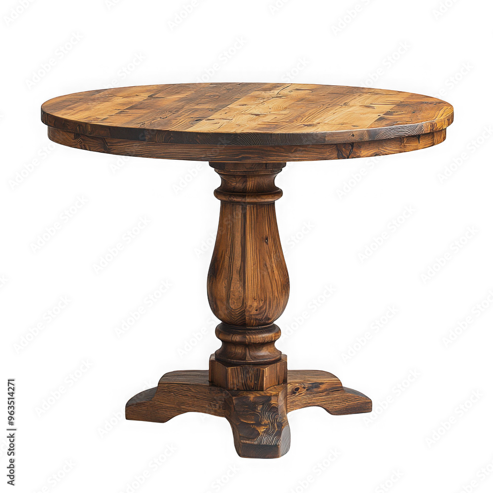 Pedestal Table isolated on a transparent background png file no background_1 png file