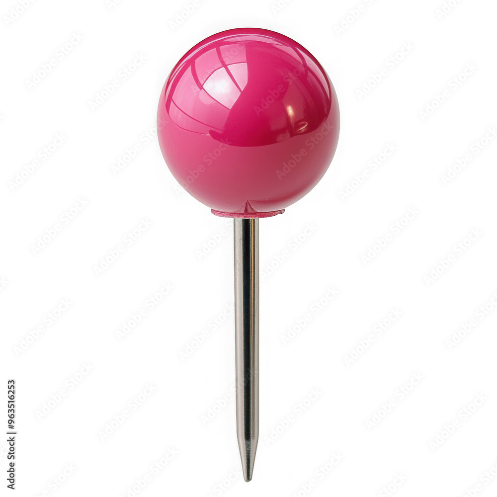 Pink pin isolated on a transparent background png file no background png file